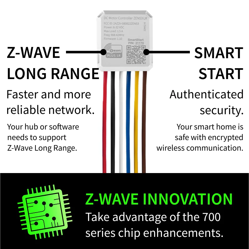 ZOOZ 700 SERIES Z-WAVE PLUS DC MOTOR CONTROLLER ZEN53 EU